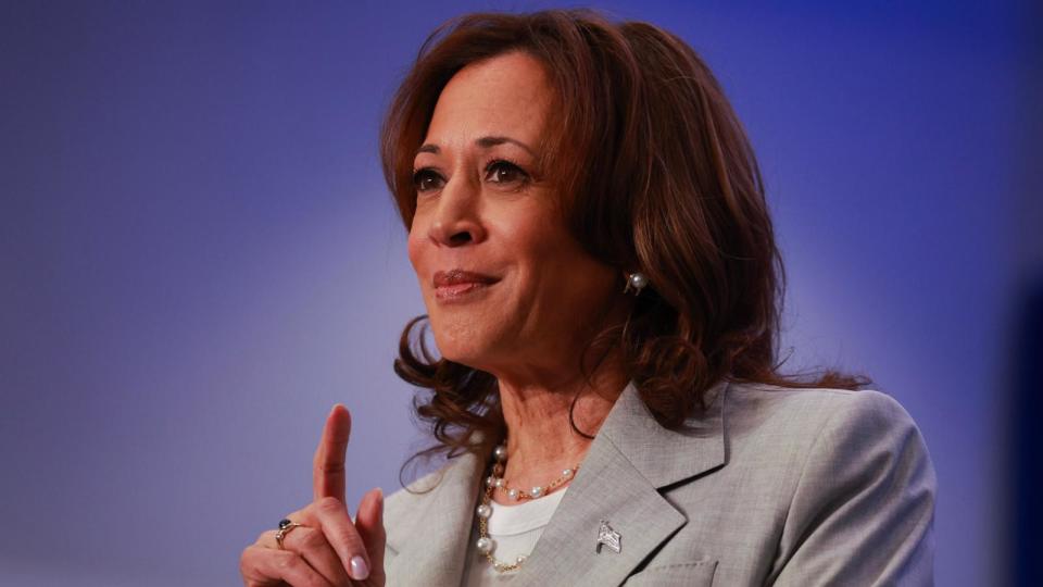 Vice President Kamala Harris speaks at the Prime Osborn Convention Center on May 01, 2024, in Jacksonville, Florida. (Photo by Joe Raedle/Getty Images) (Joe Raedle/Getty Images)