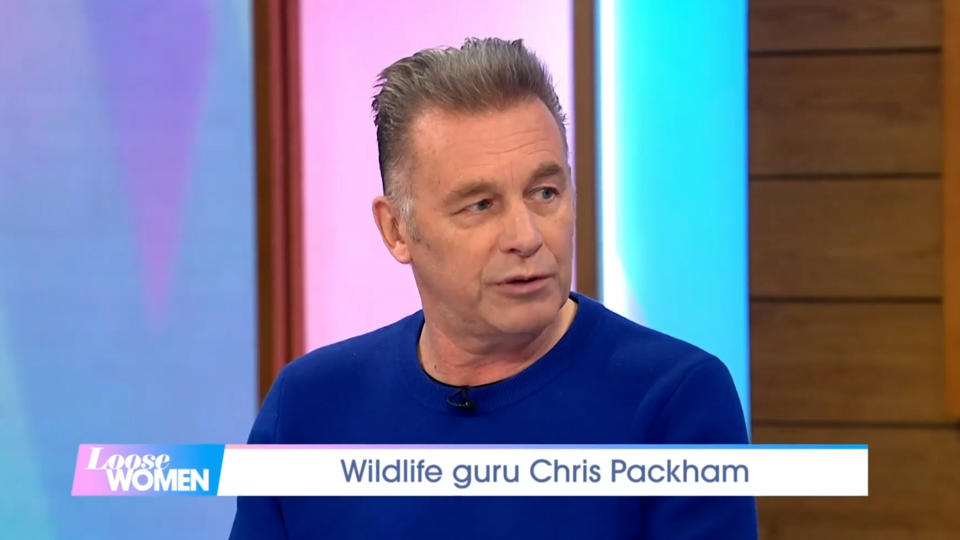 Chris Packham told Loose Women he is threatened for his views on the environment. (ITV)