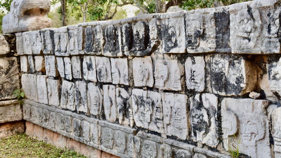 Skull racks, like the reconstructed one here at Chichén Itzá, were used to display skulls publicly. - Johannes Krause