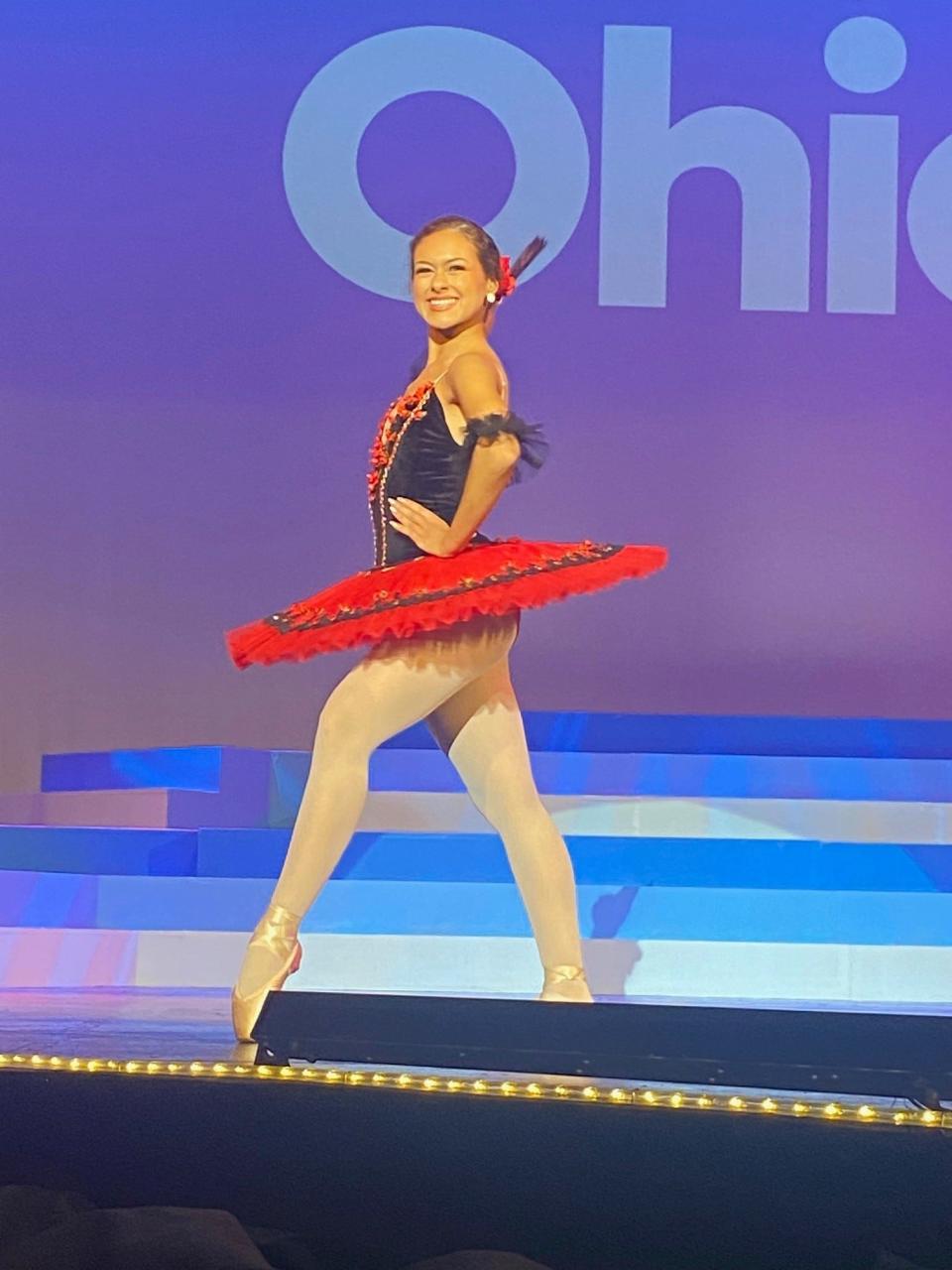 Miss Shawnee Stephanie Finoti, 21, of Columbus, wowed the crowd with her ballet rendition to the ballet u0022Don Quixoteu0022 Thursday night at Miss Ohio, garnering the preliminary talent award.