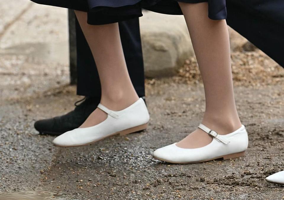 Princess Charlotte, Mary Jane, white, dress shoe, sailor, bow, Trooping the Colour, London