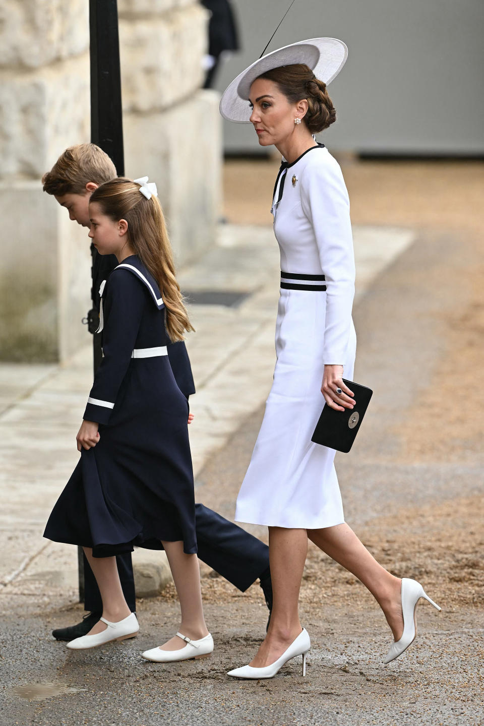 Princess Charlotte, Mary Jane, white, dress shoe, sailor, bow, Trooping the Colour, London