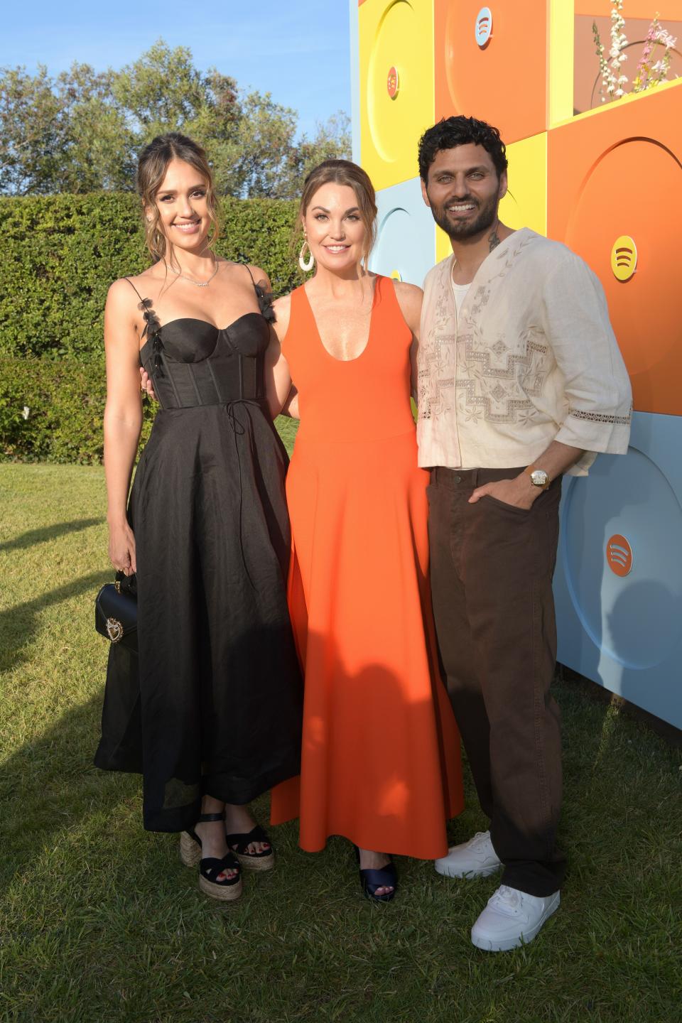 Jessica Alba, espadrilles, platform, Spotify, maxi dress, Cannes, Cannes Lions 2024 