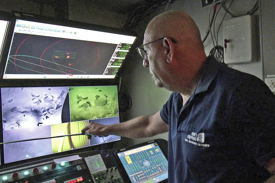 This photo released by Israel's Antiquities Authority (IAA) on June 20, 2024 shows the control room of the Energean Star ship that mounted an operation to retrieve cargo that was carried on the world's oldest known deep-sea ship, 55.9 miles off the Israeli coastline. / Credit: Emil Aladjem/Israel Antiquities Authority/AP