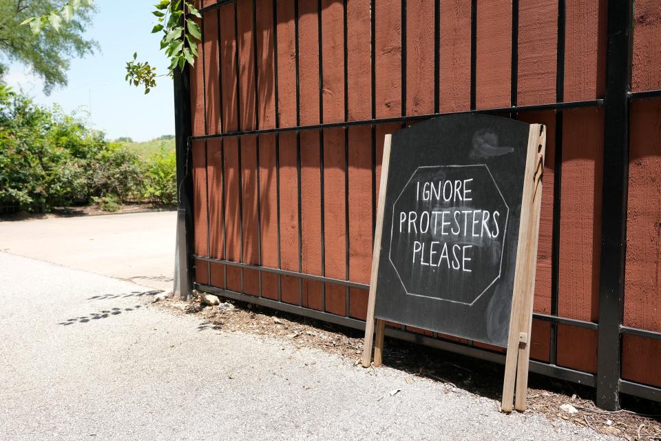 A sign in the parking lot at the Austin Women’s Health Center in Austin, Texas, Thursday June 6, 2024.