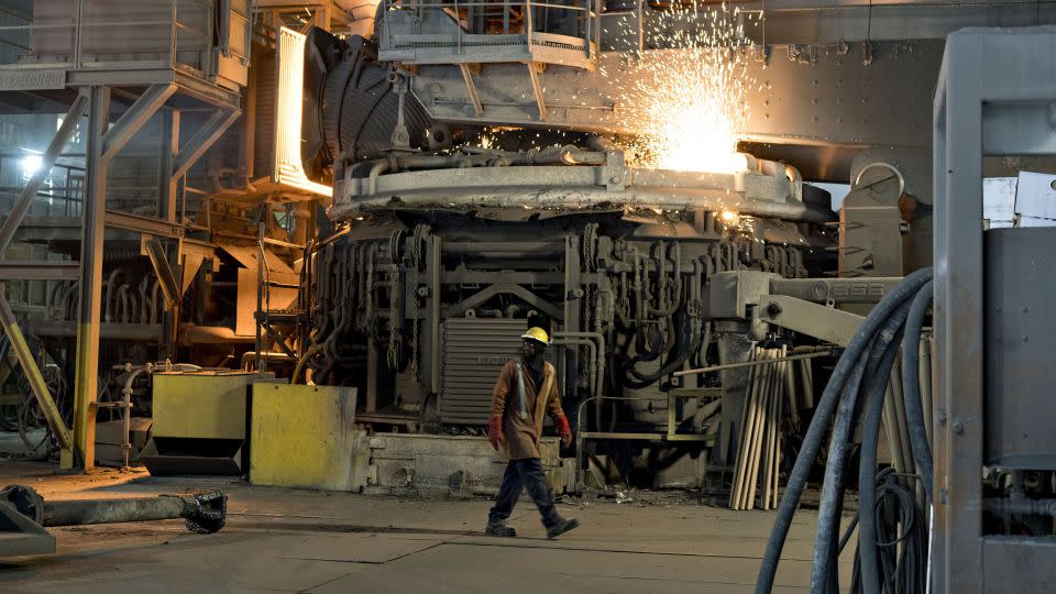 An electric arc furnace at the NLMK Indiana facility in Portage, Indiana, US, on Friday, April 13, 2018. - Daniel Acker/Bloomberg/Getty Images