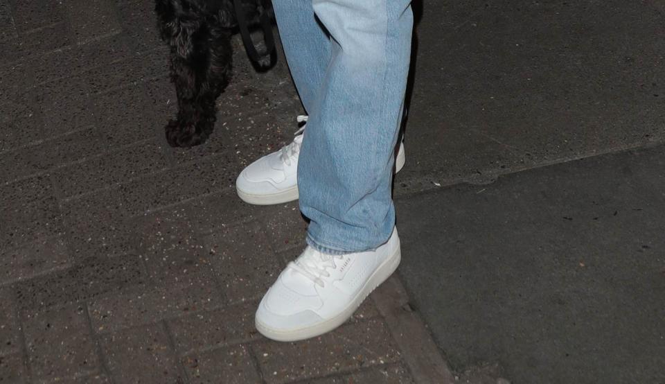 Tom Holland, sneakers, white sneakers, Axel Arigato, casual, London, denim