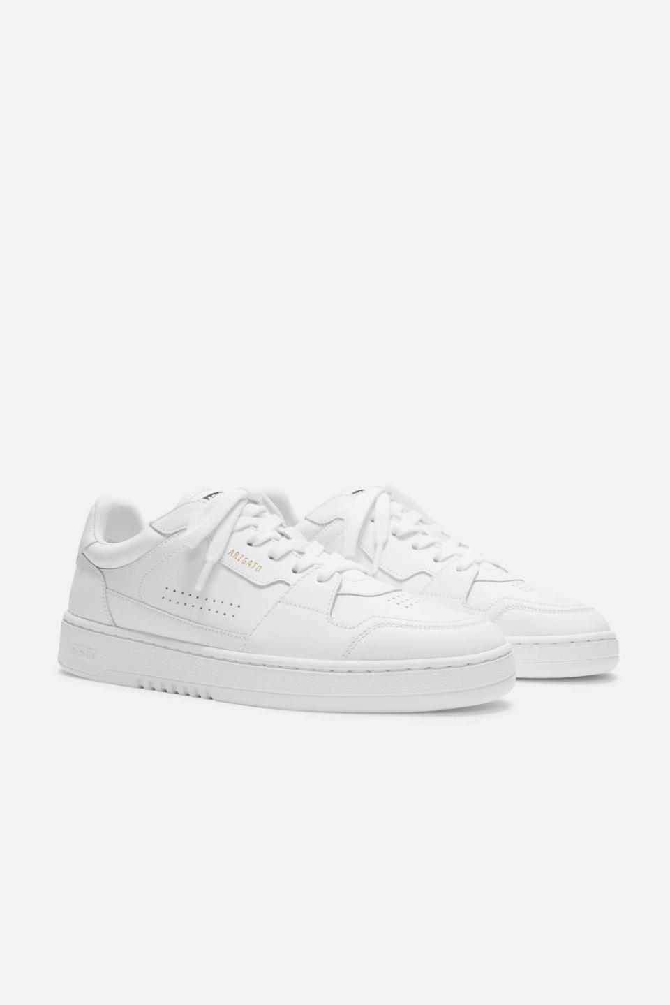 White sneakers, all-white, leather, Dice Lo, lace-up, retro, Axel Arigato