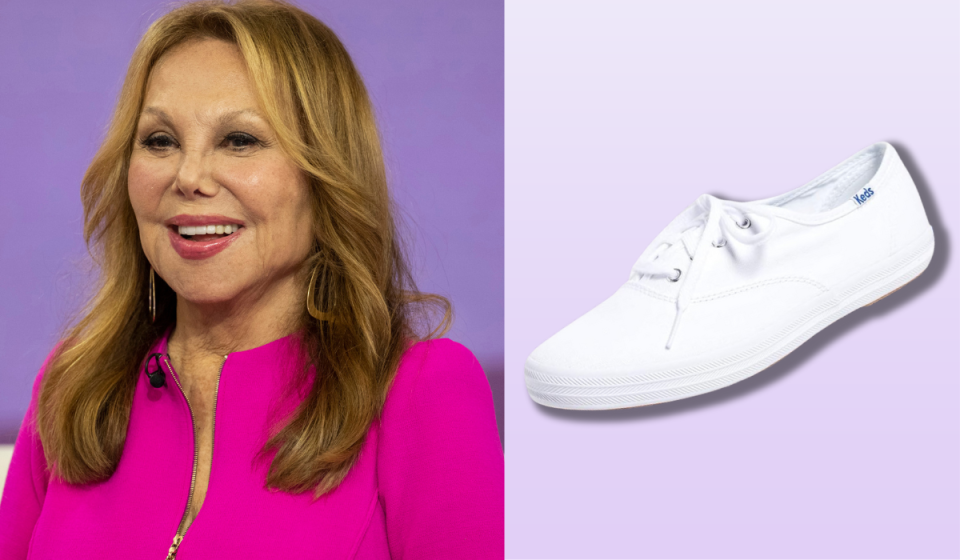 Marlo Thomas and white Keds sneakers