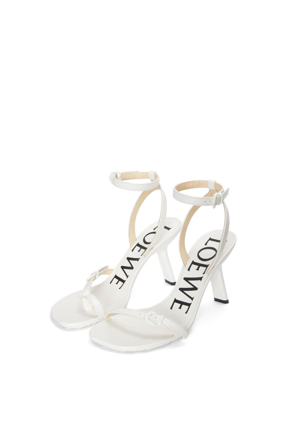 Loewe, sandals, Petal, stiletto, buckle closures, lambskin, summer footwear, designer