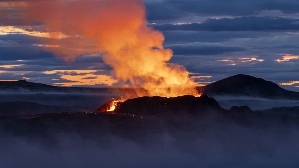 Researchers found a cluster of deep seismicity directly below Fagradalsfjall volcano that appears to be the location of a shared primary magma chamber fueling activity in the Reykjanes Peninsula. Fagradalsfjall is seen after an eruption on July 16, 2023. - Emin Yogurtcuoglu/Anadolu Agency/Getty Images