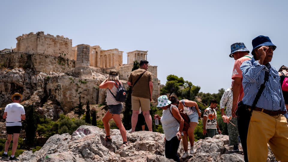 Authorities in Greece have warned visitors not to underestimate the heat. - Hilary Swift/Bloomberg/Getty Images