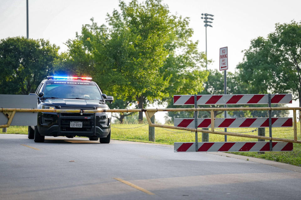A police vehicle at Old Settlers Park in Round Rock, Texas (Aaron E. Martinez / Austin American-Statesman / USA Today Network)