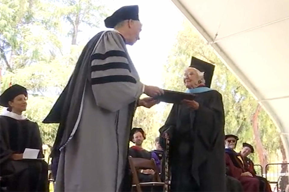 master's degree recipient virginia hislop (NBC Bay Area)