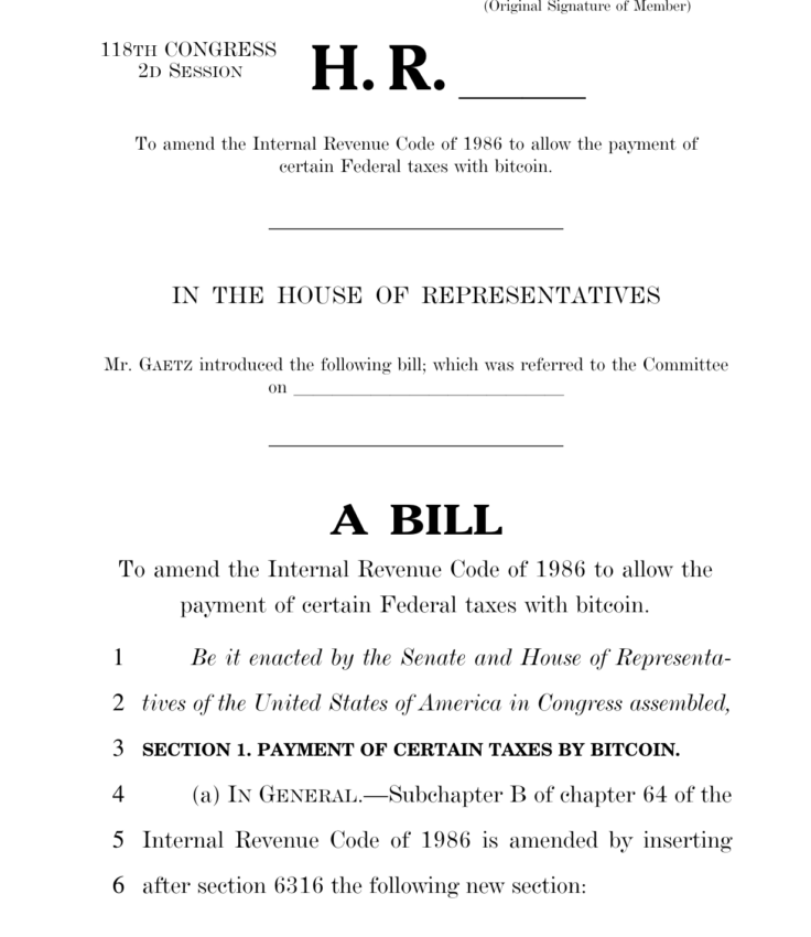 Bitcoin for Federal Income Taxes