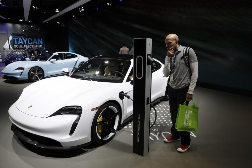 Limited driving distance per charge, or so-called “range anxiety,” was the top concern among those choosing not to buy an electric vehicle, according to J.D. Power Canada. (AP Photo/Marcio Jose Sanchez)