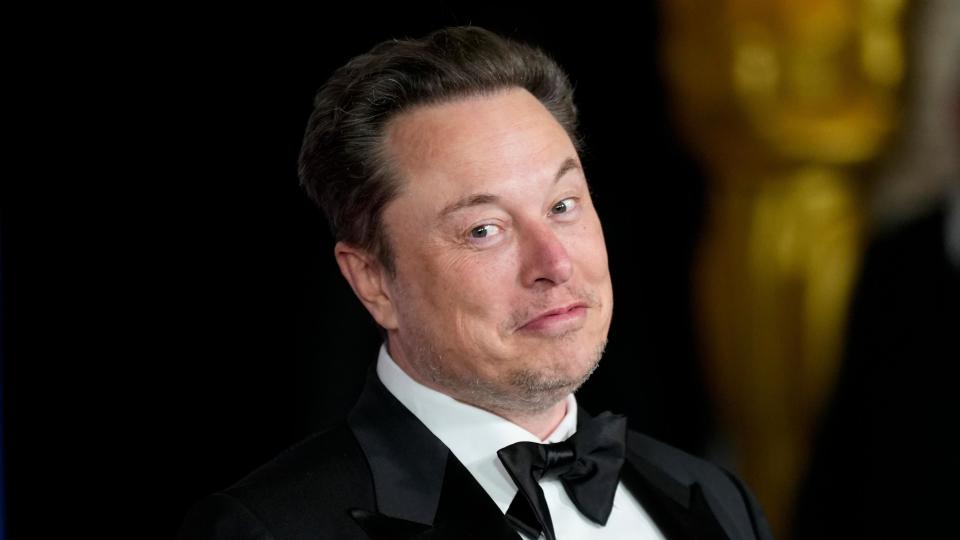 Elon Musk at the 2024 Oscars.