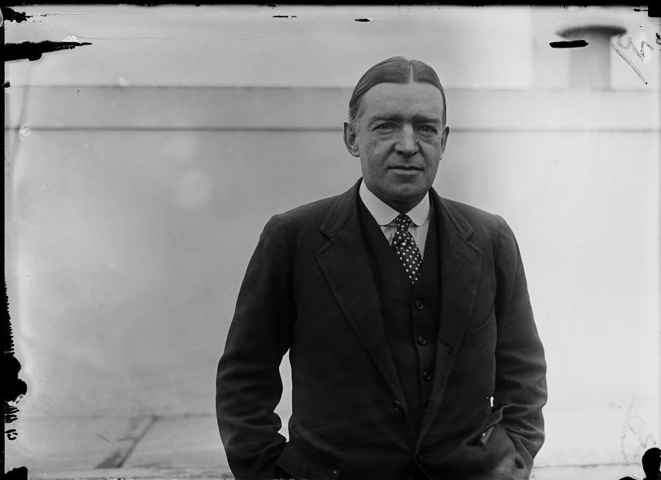 Ernest Shackleton in 1921, one year before his death. / Credit: AP