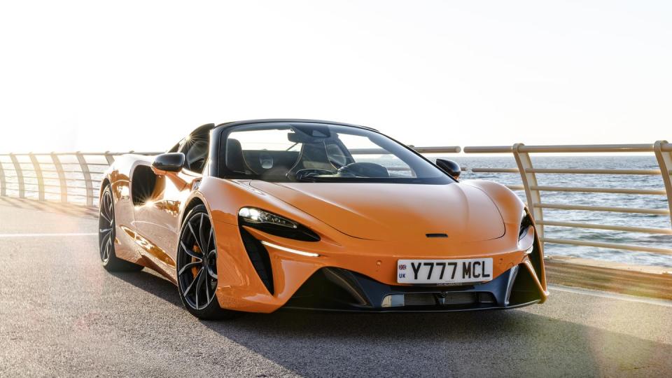 orange car on road