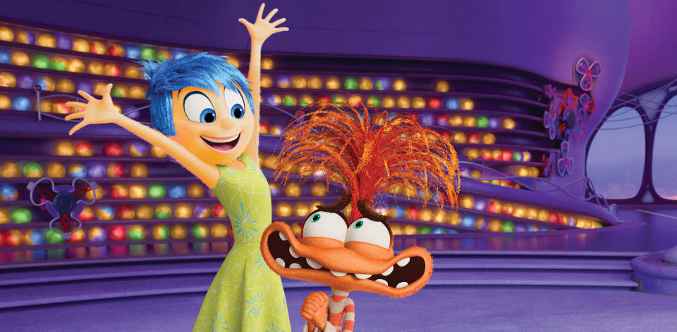 Inside Out 2 brings Joy (Amy Poehler) back to headquarters and introduces Anxiety (Maya Hawke).