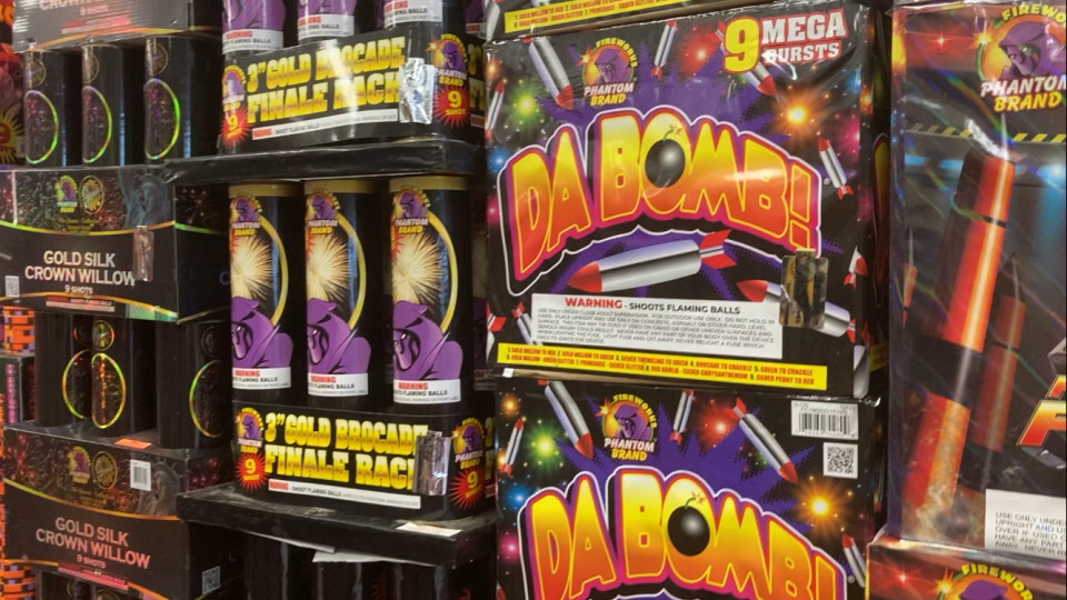 "Da Bomb" is one of Phantom Fireworks' 500-gram repeaters. It has the maximum of powder allowed below professional grade, store Manager Andrew Schroeder said.