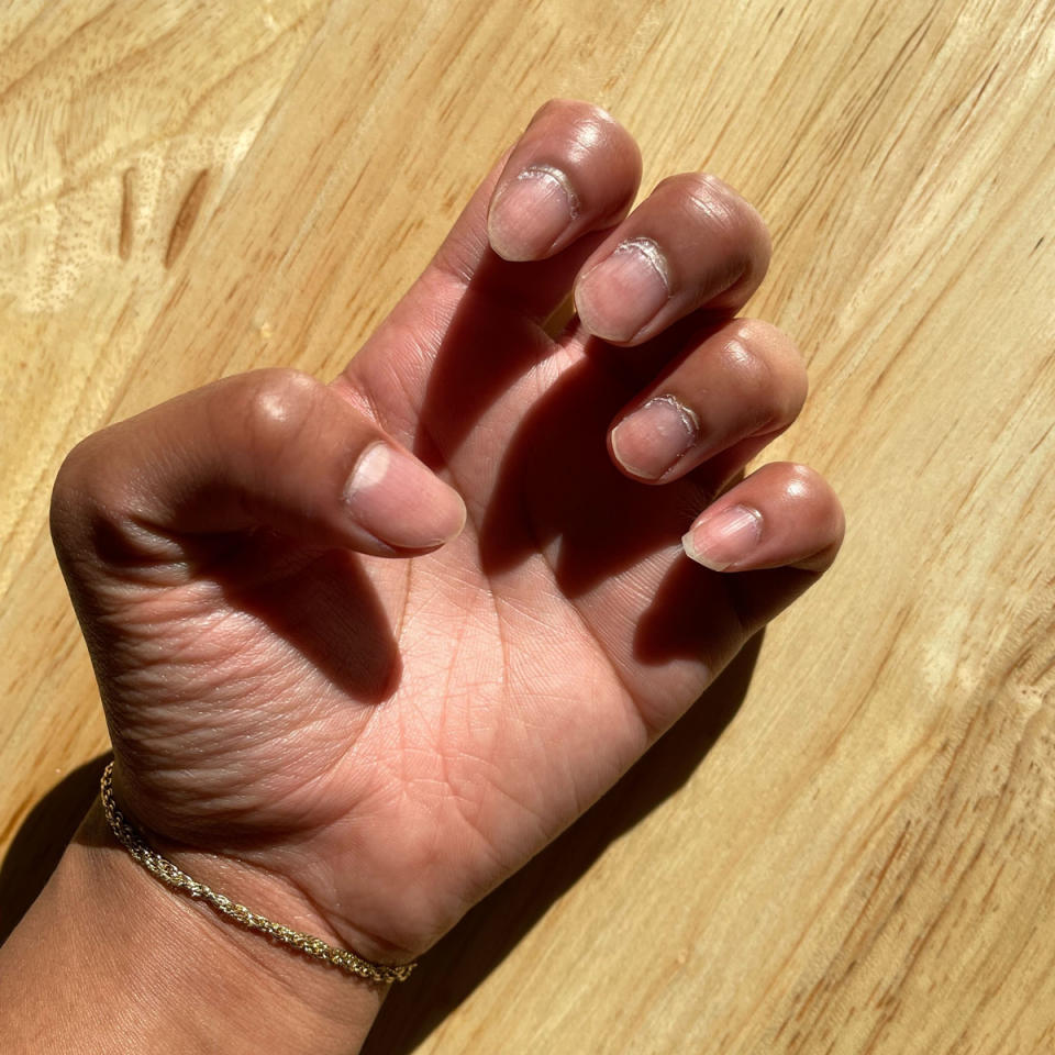 My natural nails before starting.