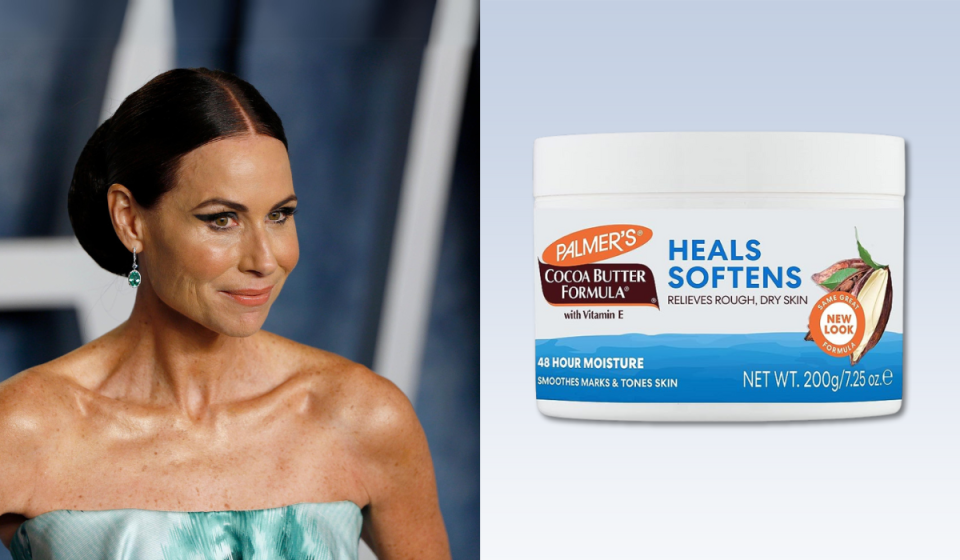 Minnie Driver and Palmer's Cocoa Butter Formula lotion