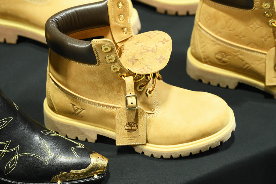 Louis Vuitton, Timberland, shoe, collaboration, details, workwear, Timbs, boots, work boots