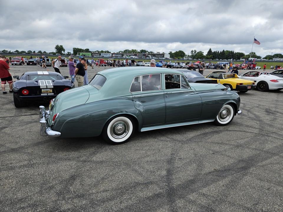 1959 rollsroyce silver cloud at m1 concourse vintage cars and coffee 2024