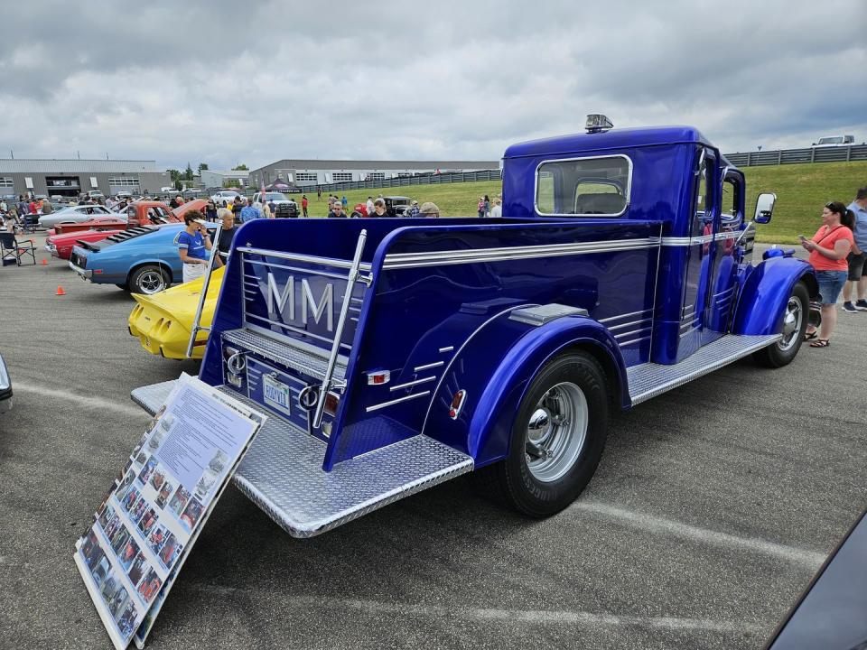 1945 mack type e pumper firetruck at m1 concourse vintage cars and coffee 2024