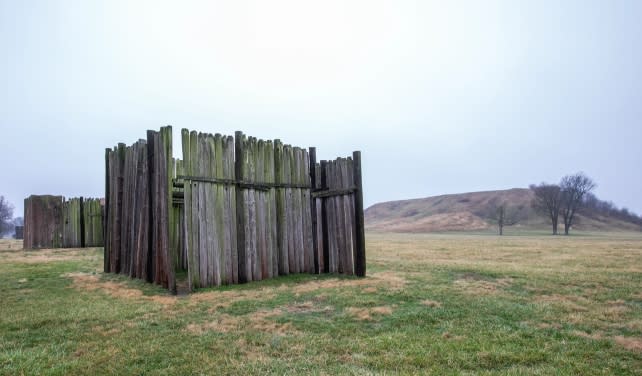 Structures on grass 