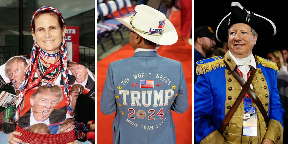 Costume eras stretched from the 21st century back to the 18th. (Mustafa Hussain for NBC News; Jae C. Hong/AP)