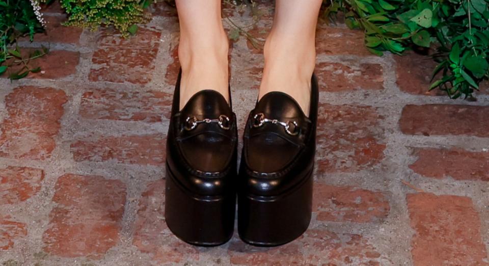 A closer look at Maude Apatow's shoes.