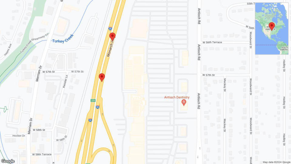 A detailed map that shows the affected road due to 'Crash update: I-35' on July 24th at 4:50 p.m.