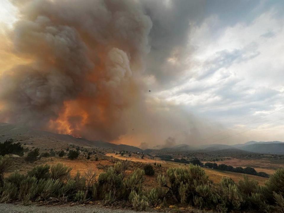 Fire officials posted a photos of an Oregon wildfires on Monday.