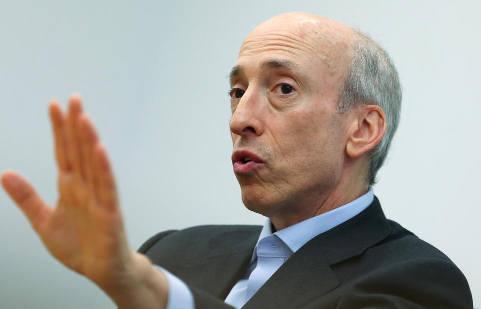 U.S. Securities and Exchange Commission (SEC) Chair Gary Gensler speaks during an interview with Reuters in New York City, U.S., June 5, 2024. REUTERS/Mike Segar