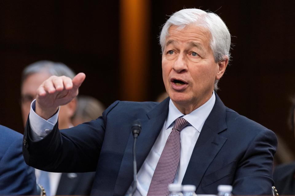 Jamie Dimon, Chairman and CEO of JPMorgan Chase, attends a hearing on Annual Oversight of Wall Street Firms before the Senate Committee on Banking, Housing, and Urban Affairs in Washington, D.C., the United States, on Dec. 6, 2023. (Photo by Aaron Schwartz/Xinhua via Getty Images)