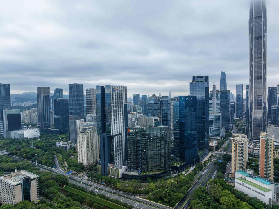 <p>ispyfriend / Getty Images</p> The skyline of Shenzhen, China. 