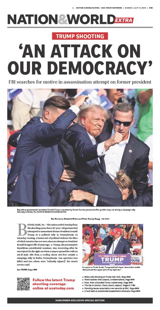 We have updated and expanded the Nation & World Extra section in your Sunday eNewspaper with special coverage of the shooting – you can see 8 full pages of coverage now in section NN of your eNewspaper.