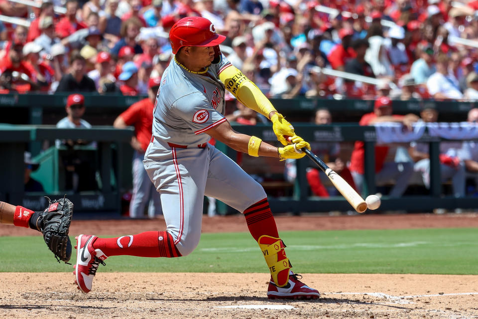 Noelvi Marte has power/speed upside fantasy baseball managers should be chasing. (Photo by Scott Kane/Getty Images)