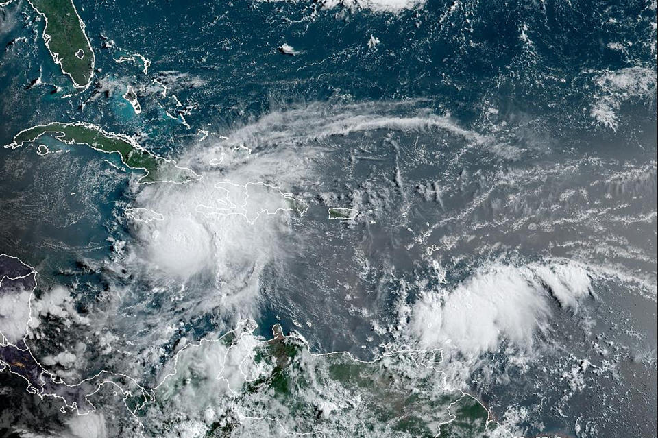 A satellite view of Hurricane Beryl. (NOAA)