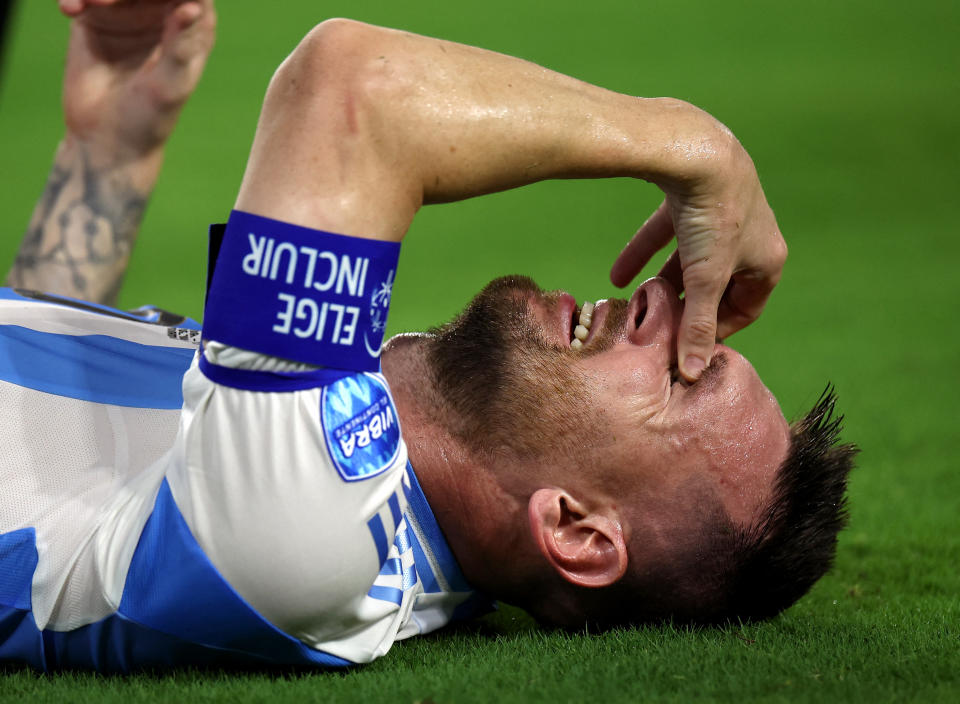 Lionel Messi left Sunday's Copa América final with an apparent injury. (REUTERS/Agustin Marcarian)