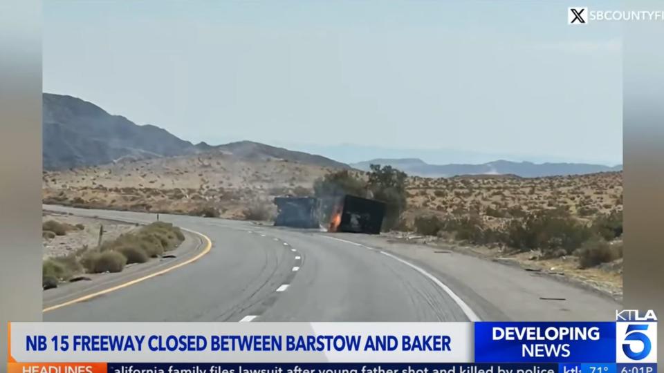 Lithium-ion Battery Fire Shuts Down Major Interstate In California