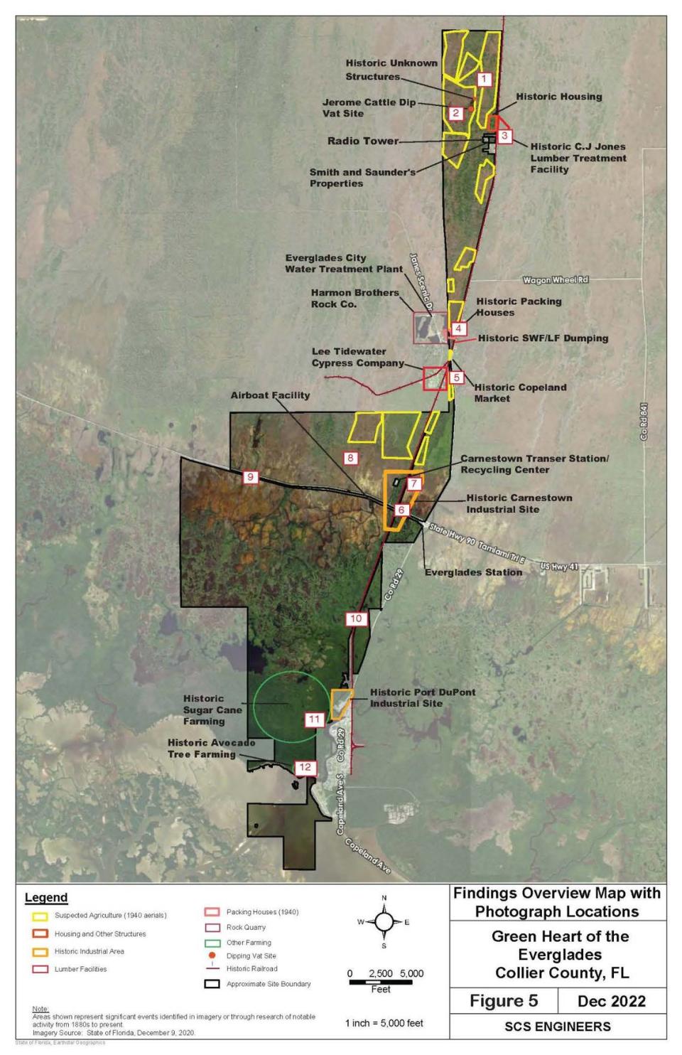 A map of the Green Heart of the Everglades purchase as of Dec. 2022 that was included in an environmental assessment report before the sale.