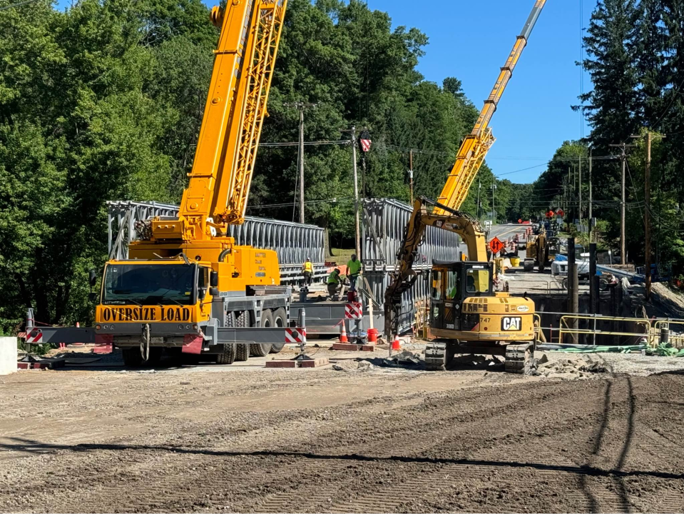 Route 15 construction on southbound bridge