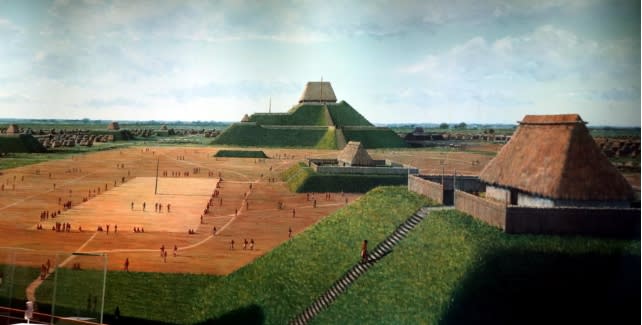 Cahokia Mounds Illustration