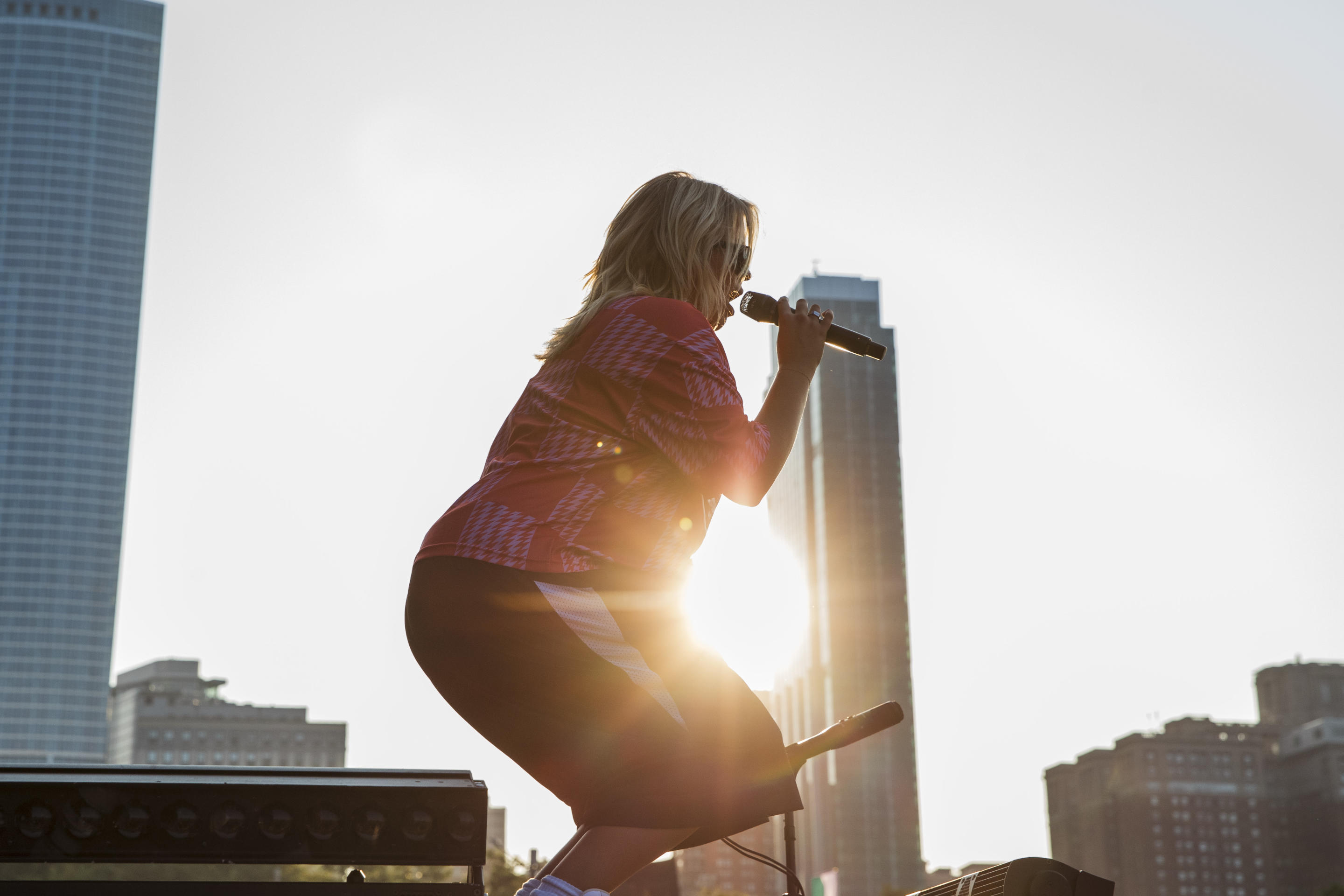 Renee Rapp performs live during Lollapalooza at Grant Park in Chicago, Illinois.