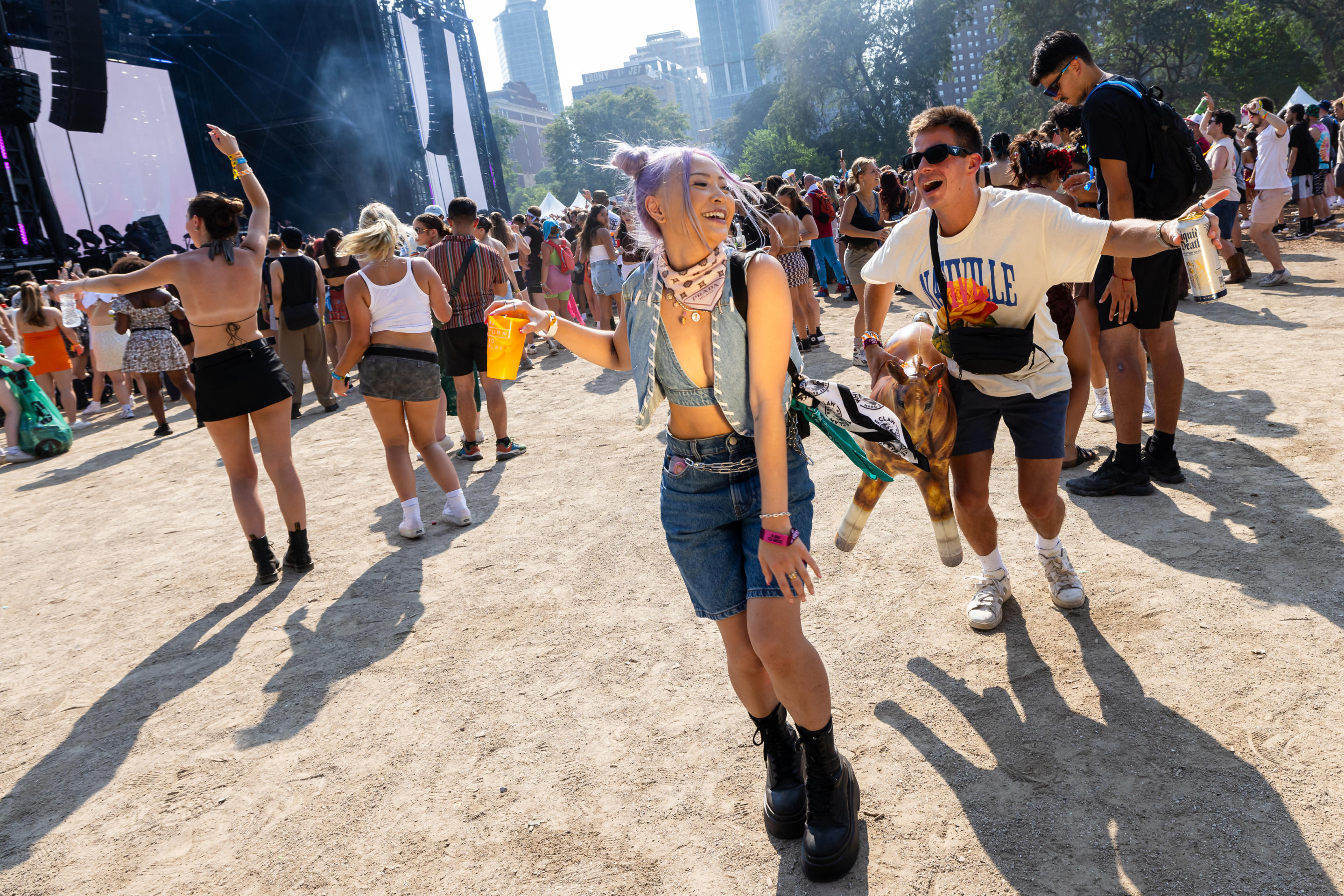 Concertgoers at Lollapalooza at Grant Park in Chicago.