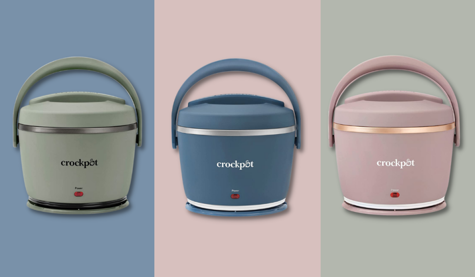 the Crock-Pot electric lunch box in three colors