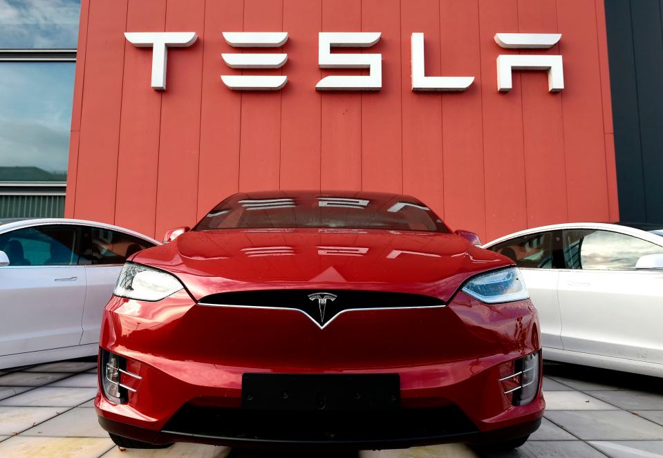 A Tesla showroom and service center in Amsterdam.